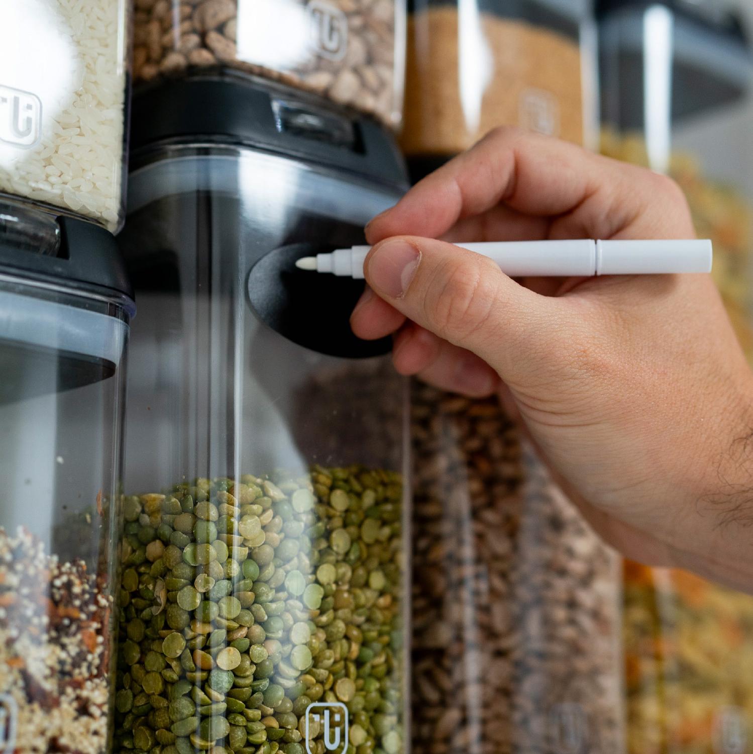 Set de 7 Contenedores Herméticos Plástico Negro