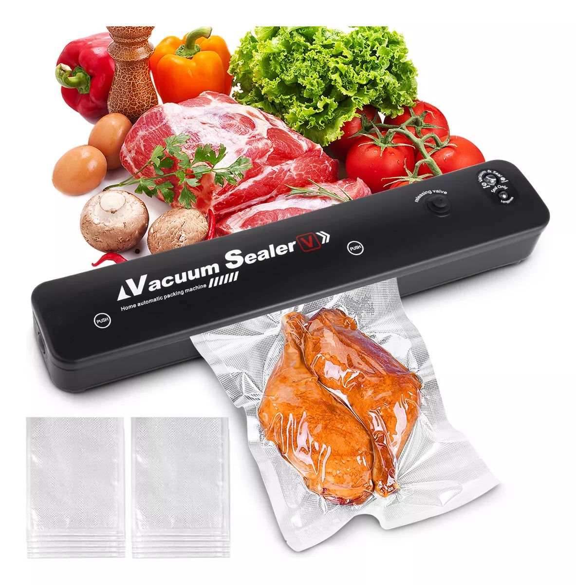 Selladora al vacio con bolsas