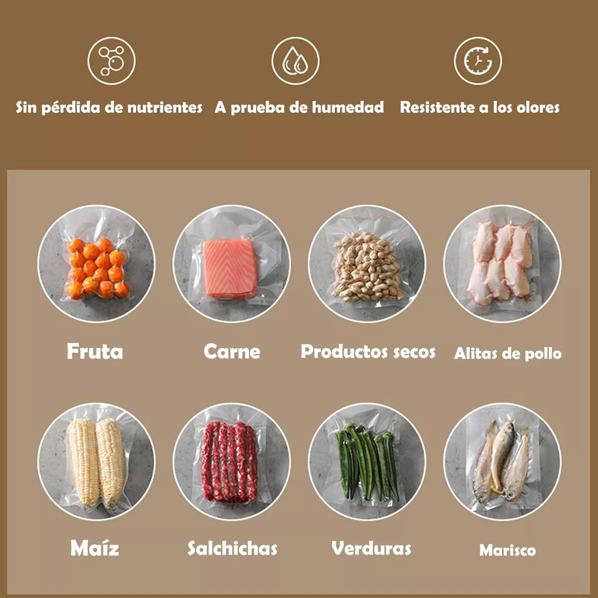 Selladora al vacio con bolsas