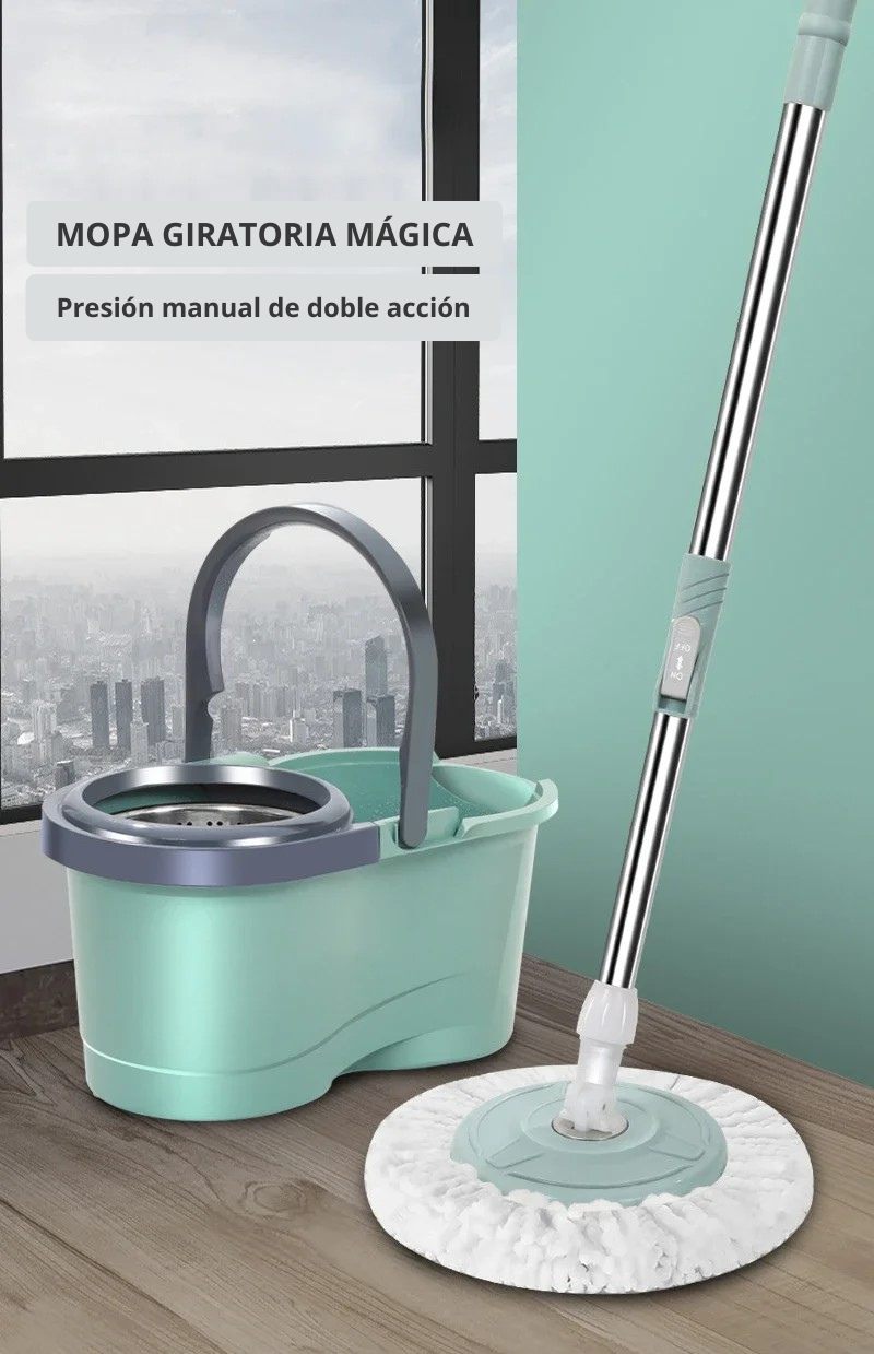 Mopa Giratoria 360° con Balde – La Revolución en la Limpieza de Tu Hogar