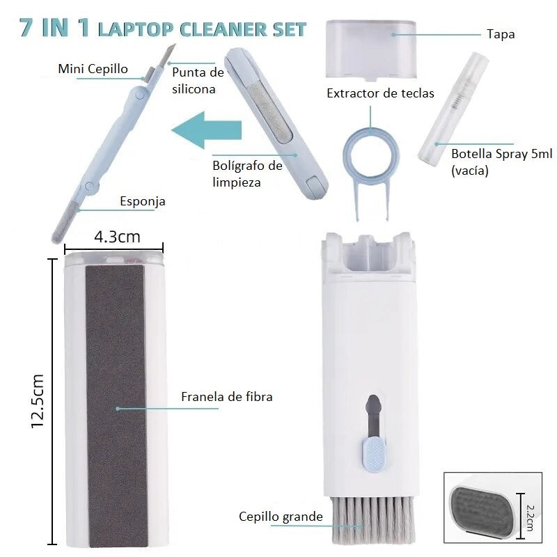NUEVO KIT LIMPIADOR PORTÁTIL 7 EN 1