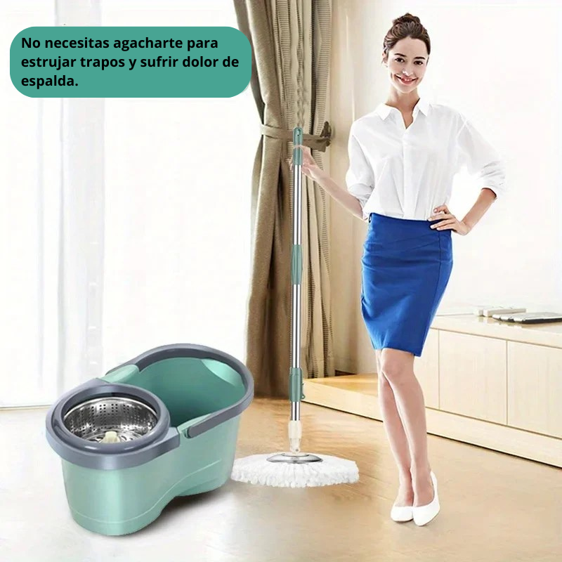Mopa Giratoria 360° con Balde – La Revolución en la Limpieza de Tu Hogar